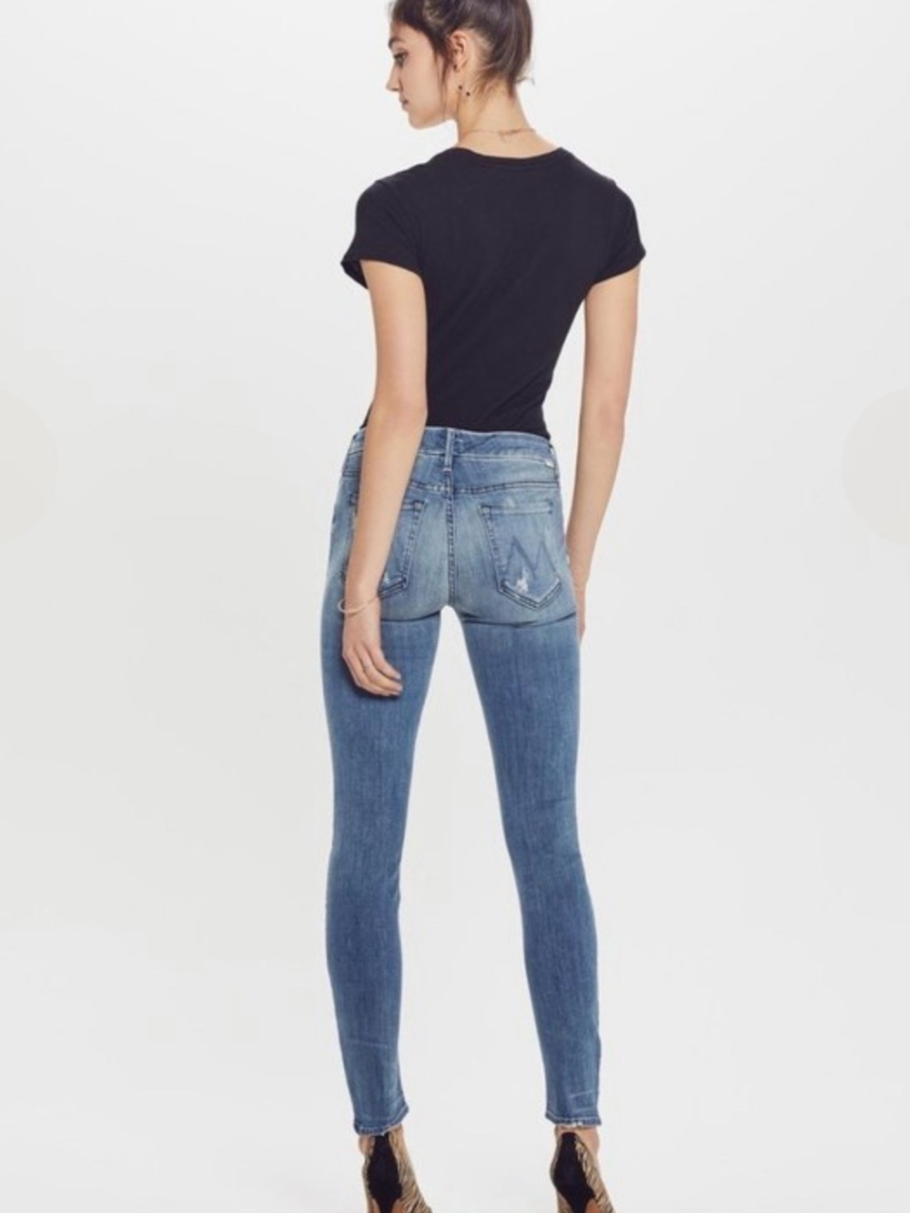 MOTHER Light Blue Skinny Jeans - Picture 2 of 10